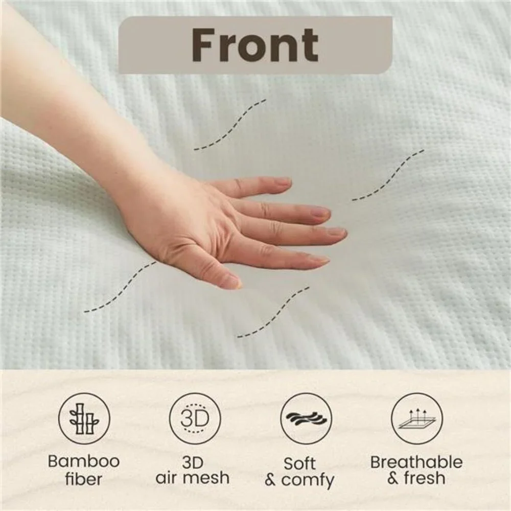 New Reversible Queen Mattress Topper Egg Crate Memory Foam Mattress